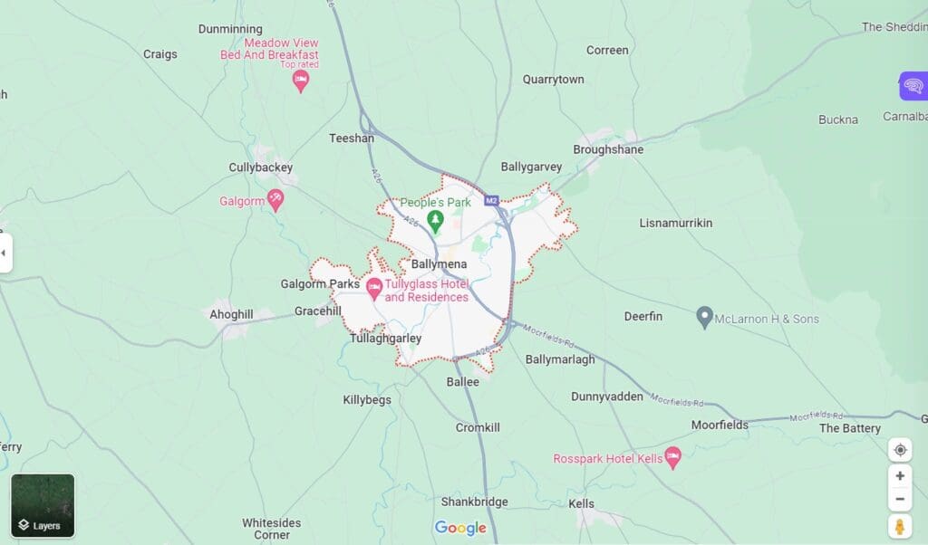 ballymena map