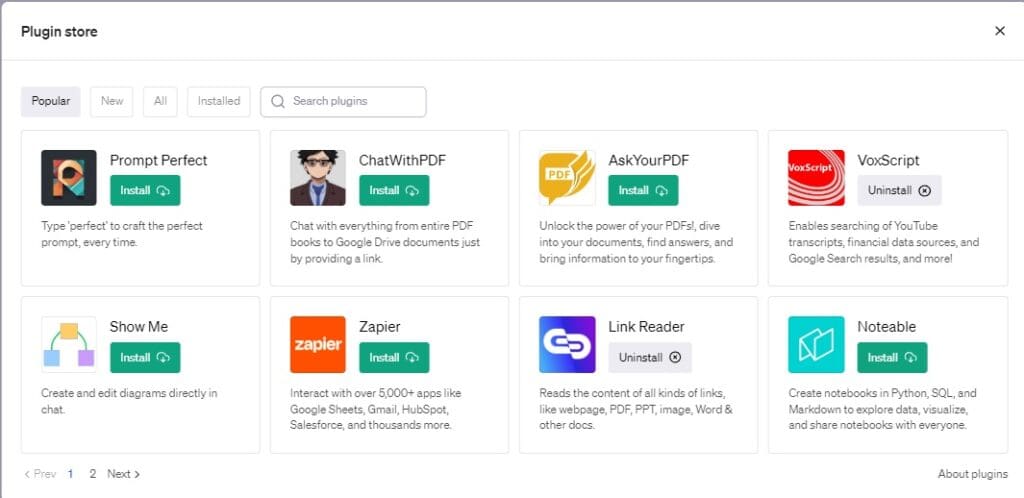 chatgpt plugins