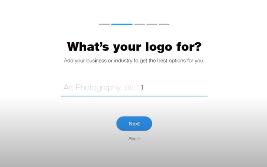 WIX logo maker choose your industry