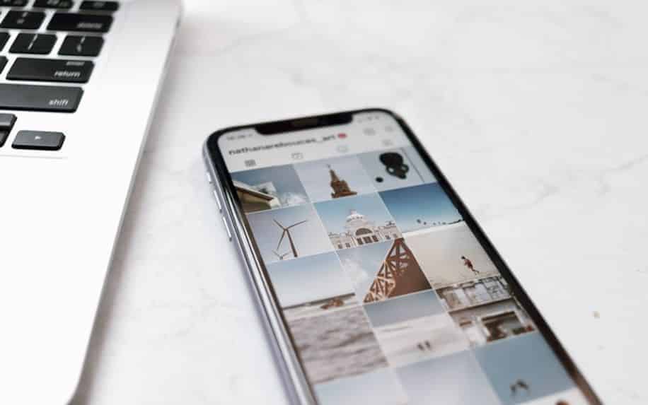 Content Marketing Strategy - iPhone showing an instagram profile