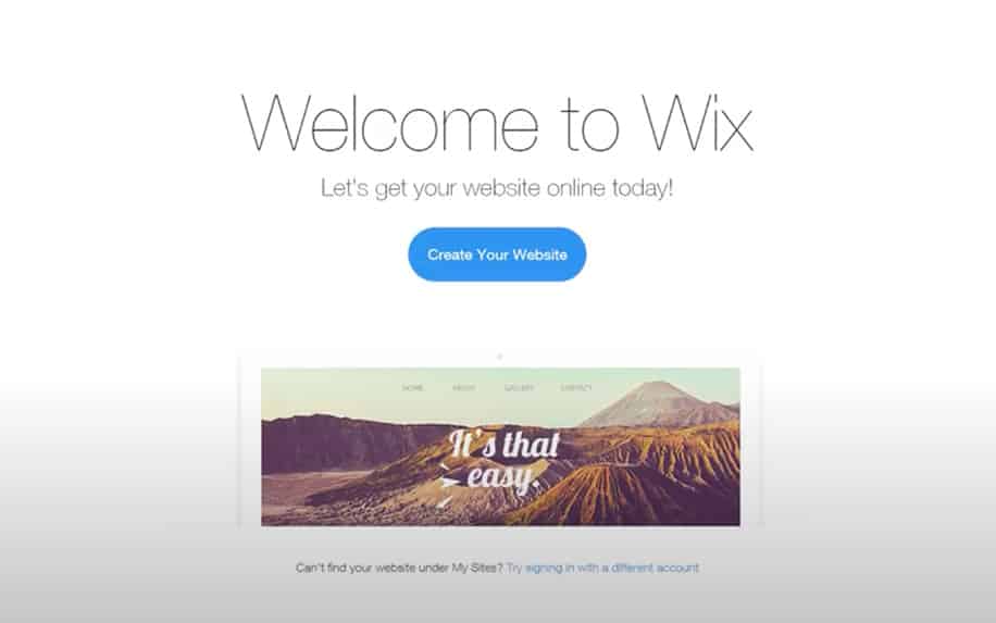 WIX tutorial getting started screenshot