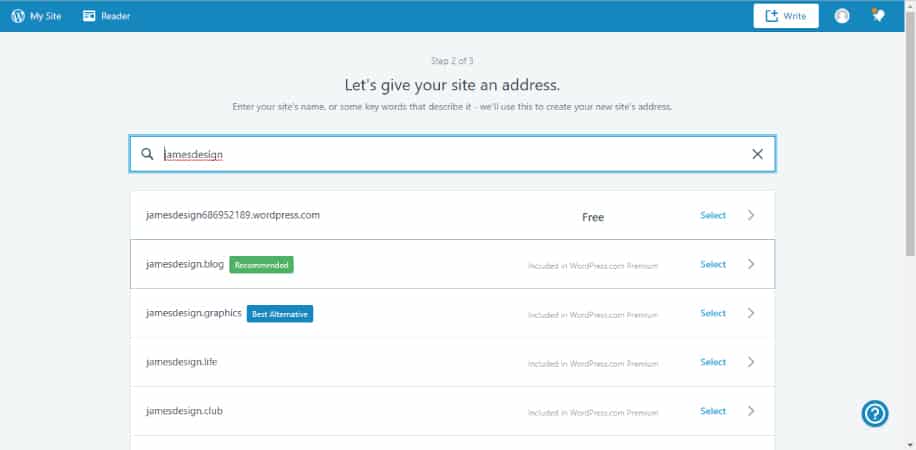 Set up a WordPress site screenshot 2