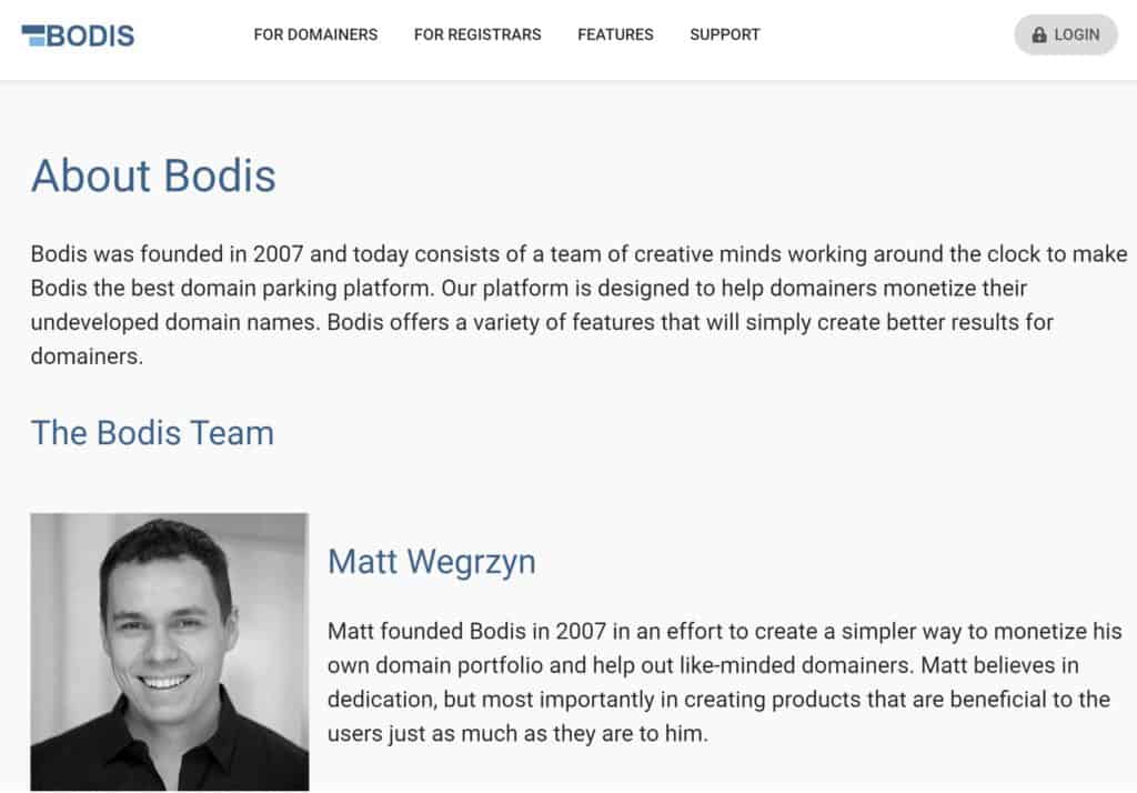 Matt Wegrzyn the Domain Trader - Bodis.com