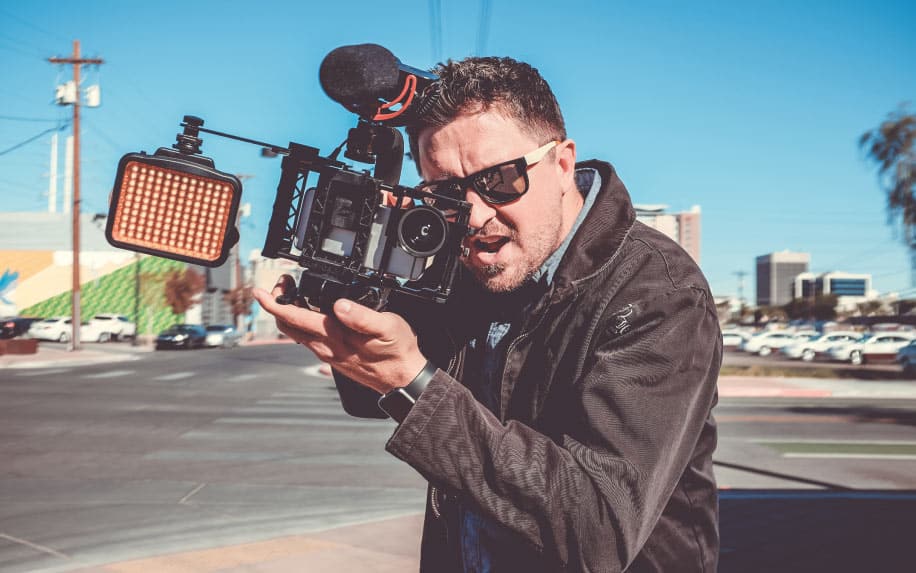 online Video marketing camera man