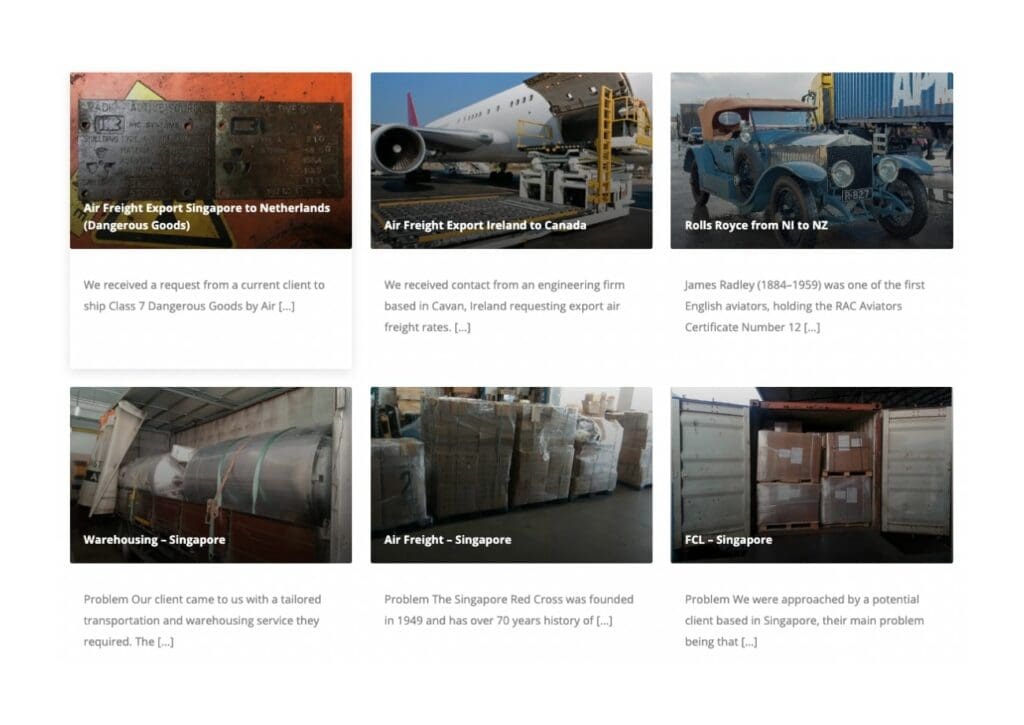 Transport and Logistics Website Design: Website Transformation 2