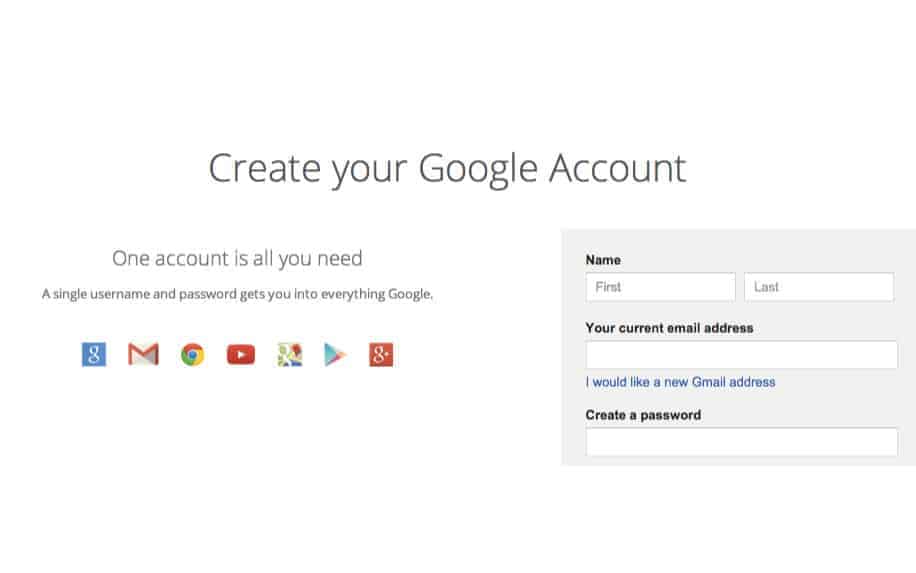 Google Account sign in