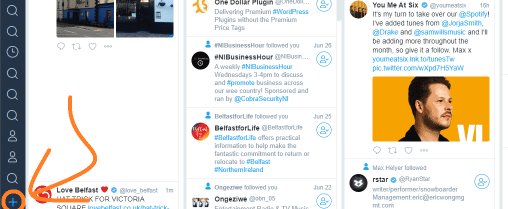 TweetDeck add column