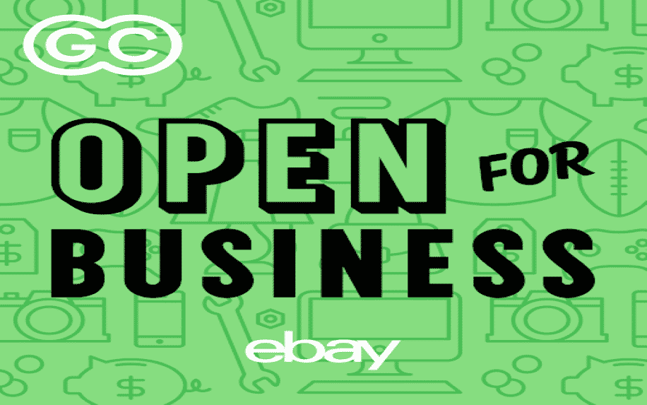 An image of the Open for Business podcast Logo hosted by eBay