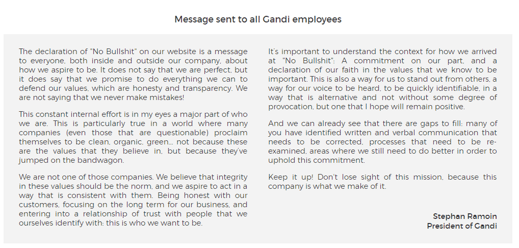 Gandi Domain Employee's message 