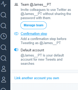 TweetDeck link another account