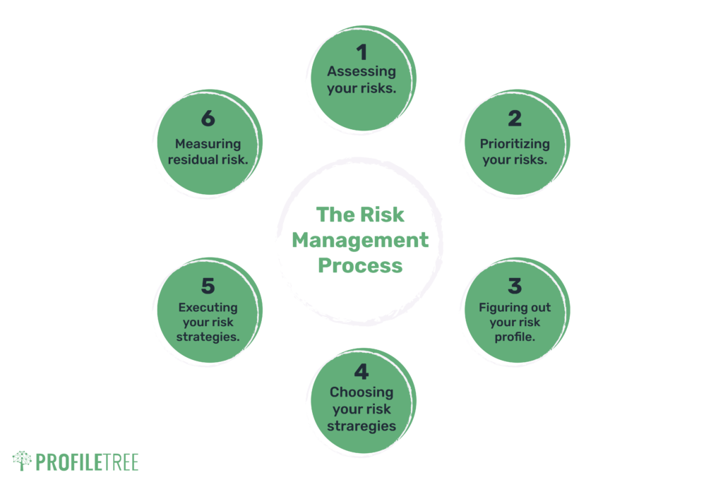 Risk management process infographic